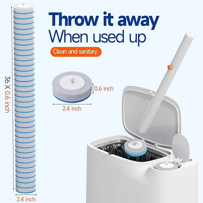 CTIME - 36 Replacement Toilet Brush Heads, Suitable - Image 4