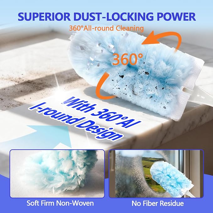 Heavy Duty Duster Refills for Swiffer Duster | 360° Unscented Disposable - Image 3