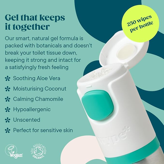 Wype | On The Go Bundle | Toilet Paper Gel | Flushable & Convenient Wet Wipes - Image 3