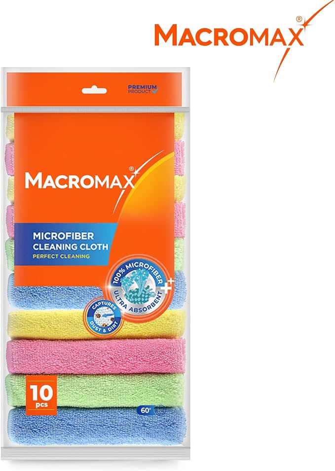 Microfiber Cleaning Cloth – Pack of 10 – Ultra Absorbent Lint‑Free Reusable - Image 2