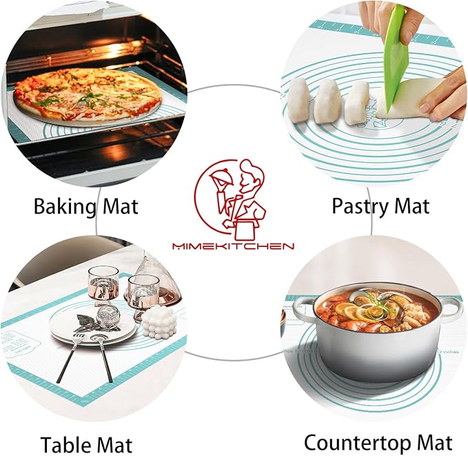 Non stick Silicone Pastry Mat, Dough Mat - Image 3