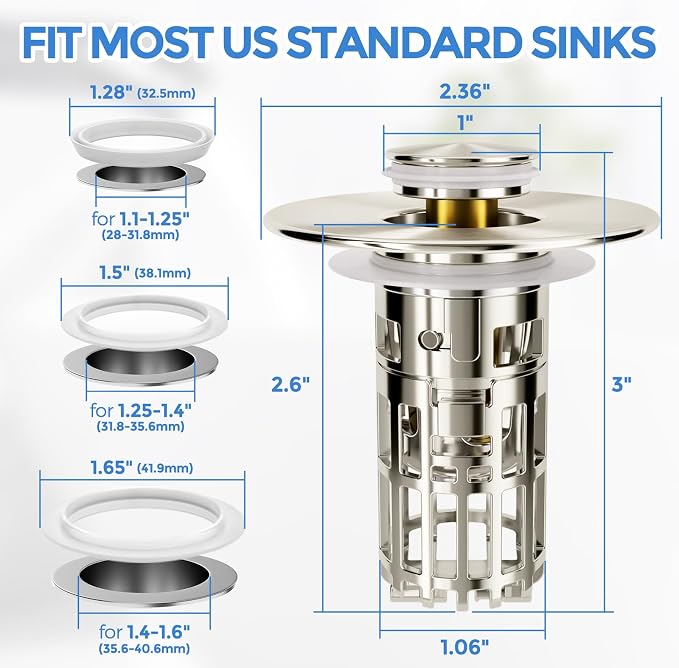 zaa Bathroom Sink Drain Strainer - Image 8