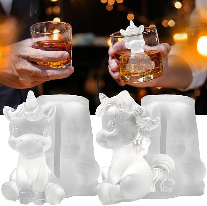 3D Unicorn Ice Cube Silicone Molds Tray by SIUPER