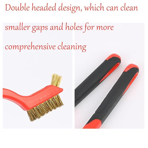 3Pcs Small Brass Wire Cleaning Brushes Set - Image 7