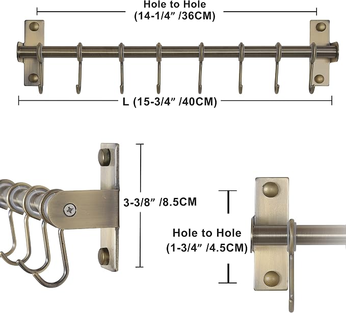 Dseap Kitchen Hooks for Hanging Utensils, Hanging Pot Rack, Kitchen Utensil - Image 6