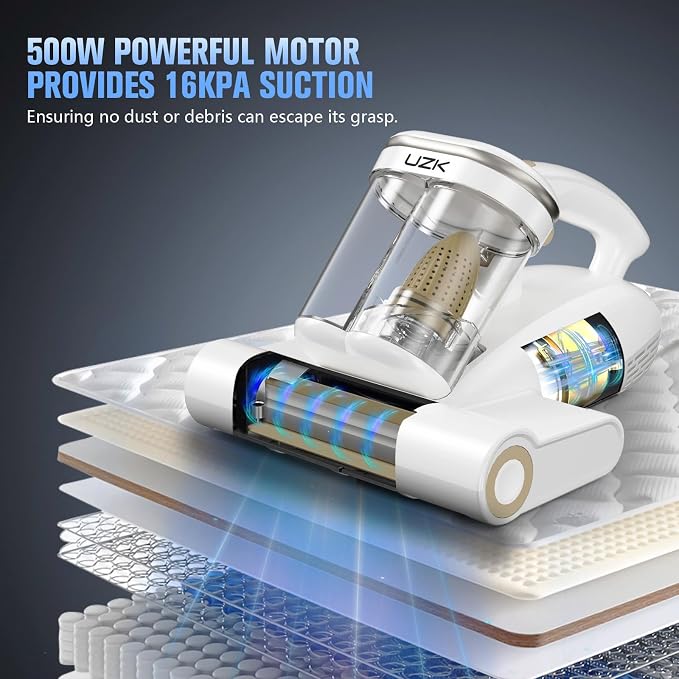 Bed Vacuum Cleaner Mattress Vacuum Cleaner, 16Kpa Powerful Handheld Vacuums - Image 3