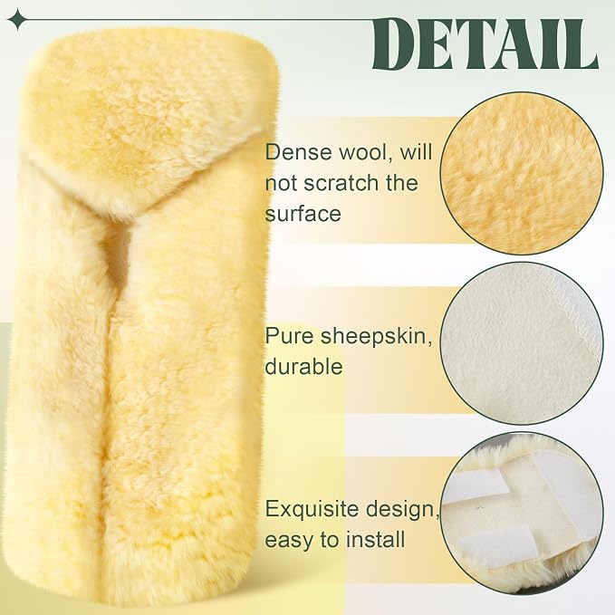 Dingion 2 Pack 13" 100% Pure Lambswool Wash Pad Replacement, Lambswool Wash Mitt - Image 3