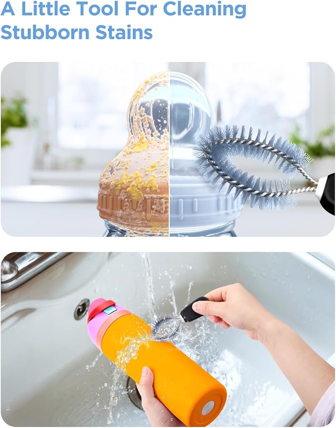 EasyAcc Water Bottle Cleaner Brush, 3 Pack 15 Inches Straw Brush Cleaner - Image 5