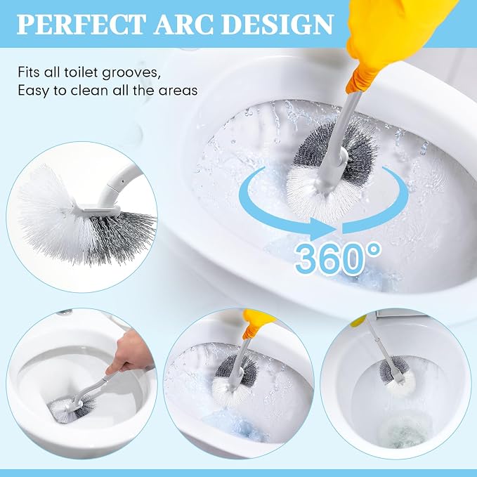 12 Pcs Curved Toilet Bowl Brush Bulk Bathroom Deep Cleaning Toilet Cleaner - Image 4
