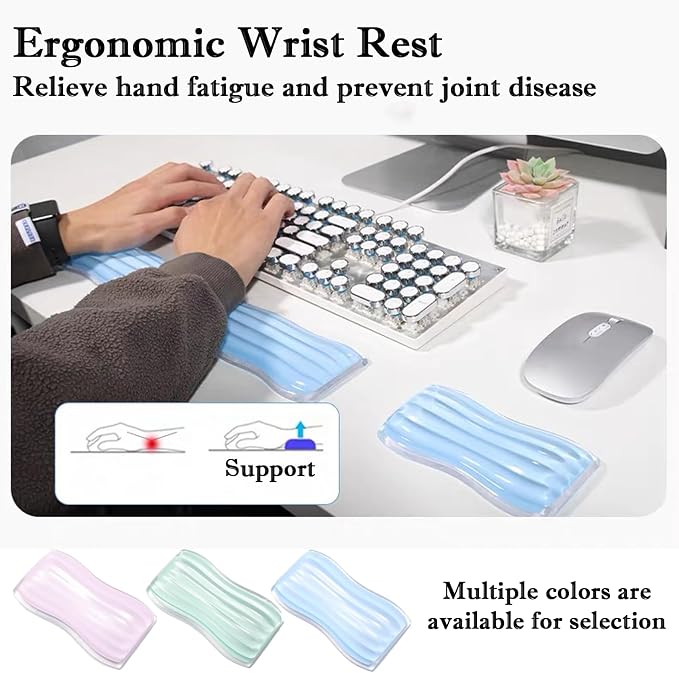 Wrist Rest for Keyboard and Mouse, Ergonomic Gel Keyboard Wrist Rest for - Image 4