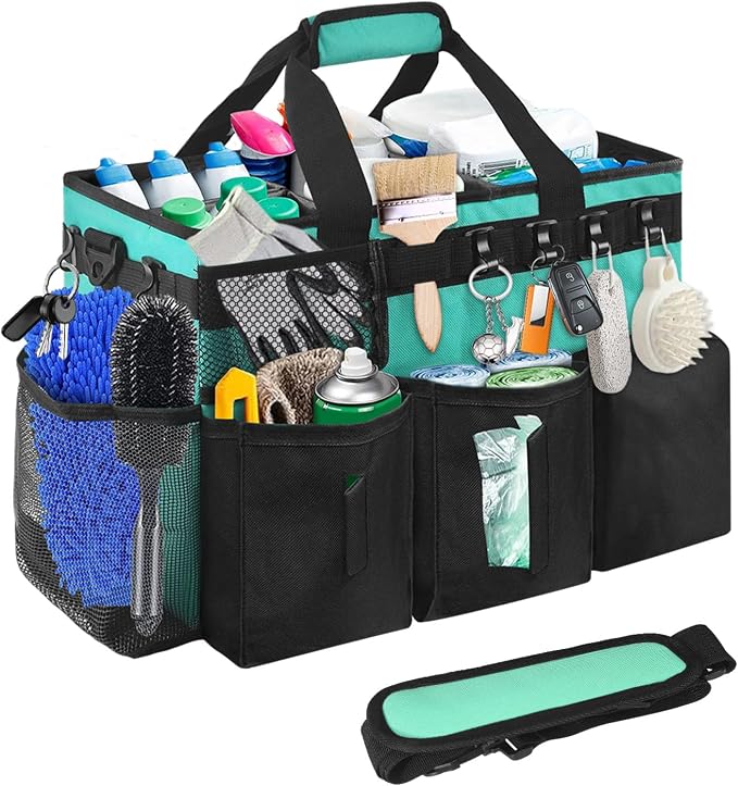 Cleaning Bags for Housekeepers, Large Cleaning Supplies Organizer by BOHEMIABY