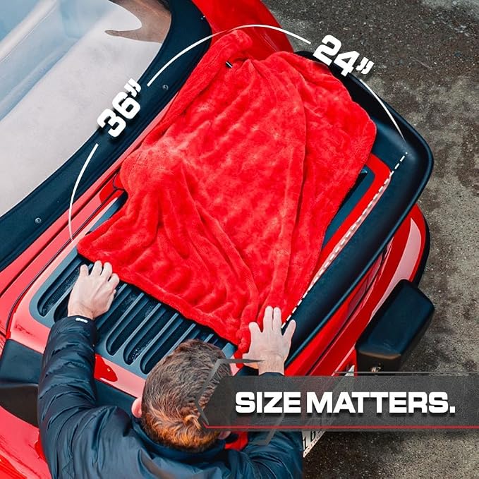 Blackline Car Drying Towel - 2ft x 3ft XL-Popular Pick Among Detailing Pros - - Image 7