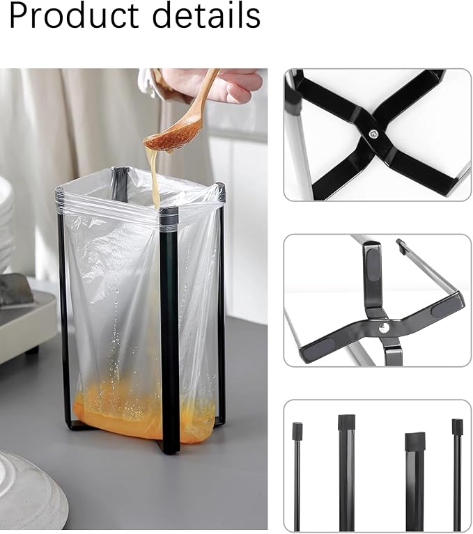 Kitchen Stand Holder, Plastic Bag Drying Rack, Bottles and Cups, Shelf Trash Bag - Image 4