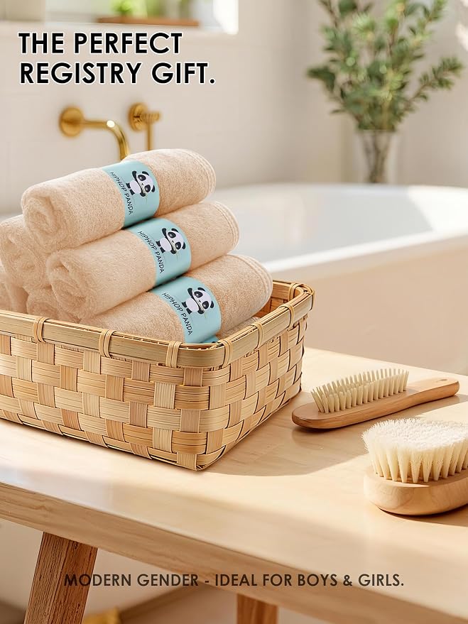 HIPHOP PANDA Baby Washcloths, Rayon Made from Bamboo - Image 6