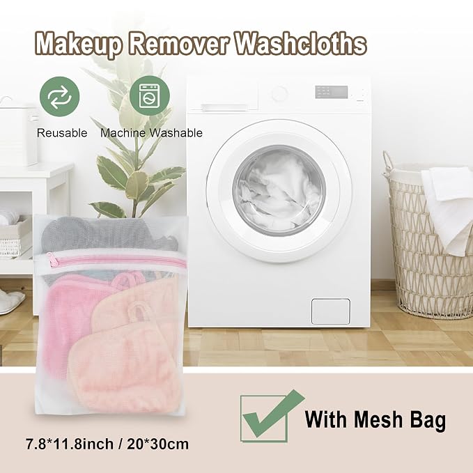KODAMO Makeup Remover Cloth, 12 Pack Reusable Makeup Remover Towels - Image 6