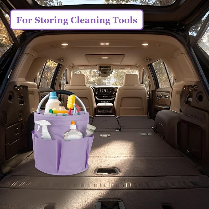 17L Purple Shower Caddy for Women, Foldable Cleaning Caddy - Image 8