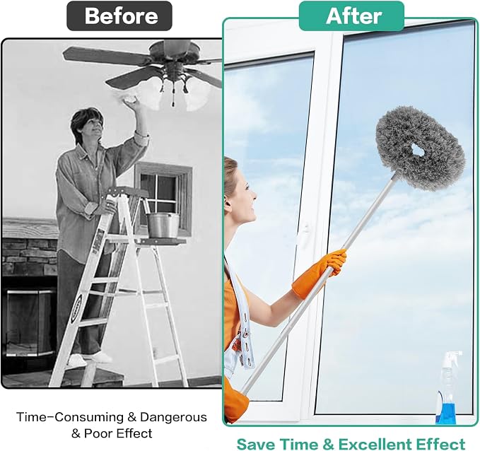 Ceiling Fan Cleaner Duster Reusable Microfiber Ceiling Fan Blade Cleaner - Image 4