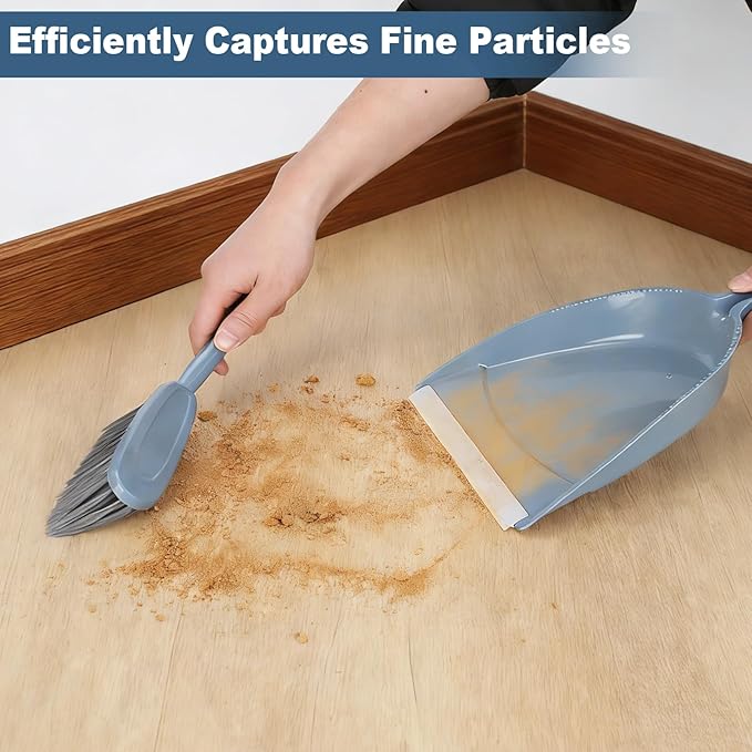 Small Hand Broom with Dustpan Combo Set, Mini Dust Pan and Brush Set with a - Image 6