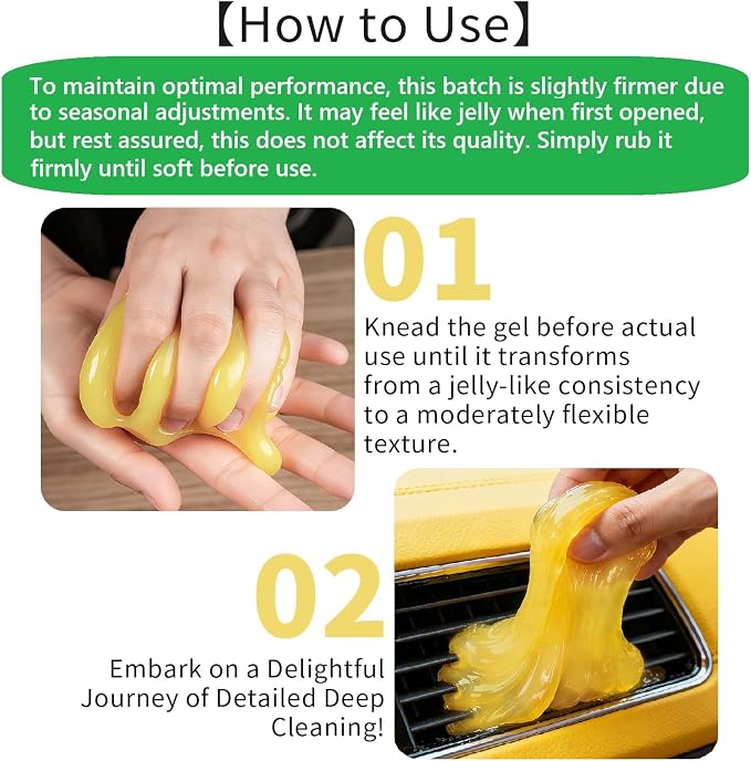 ASFSKY Car Cleaning Gel（4 Packs） Dust Cleaning Putty Universal Car Interior - Image 4