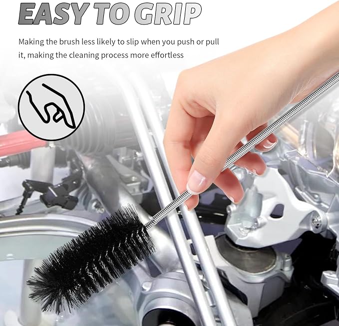 78" Long Flexible Car Drain Cleaning Brush, Stainless Steel/Nylon Pipe Cleaner - Image 6