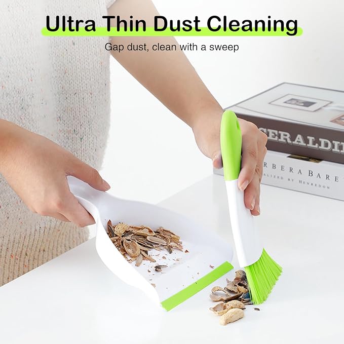 NACENA Mini Dustpan and Brush Set 2 Pack, Small Broom and Dustpan Set Dust Pan - Image 6