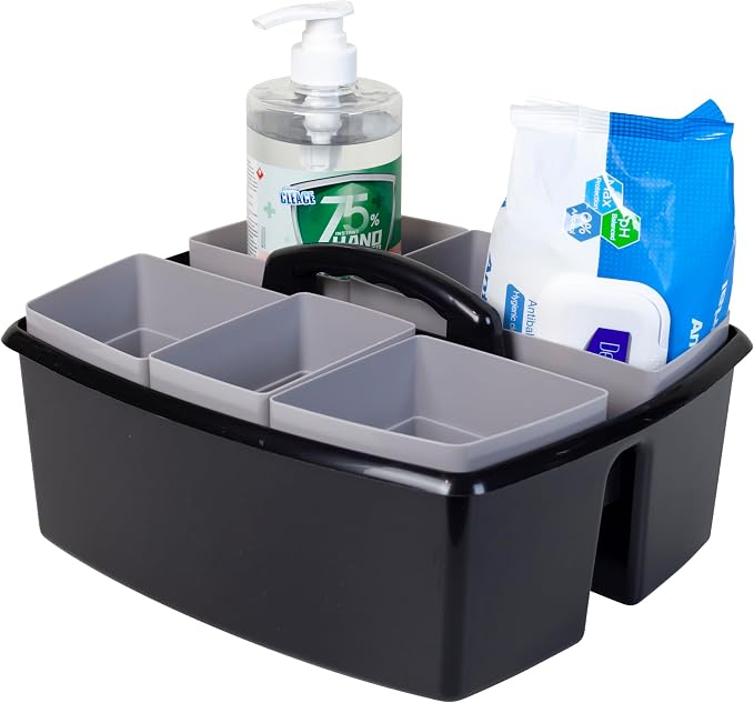 Storex 2-Compartment Large Cleaning Caddy – Multipurpose Supply Organizer - Image 4