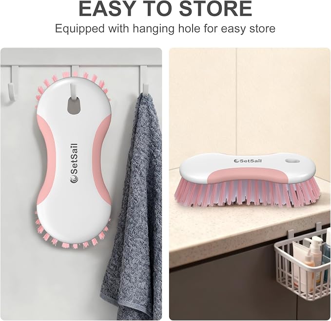 SetSail Multi-Purpose Scrub Brush of 2 Pack, Stiff Bristles Cleaning Brush - Image 5