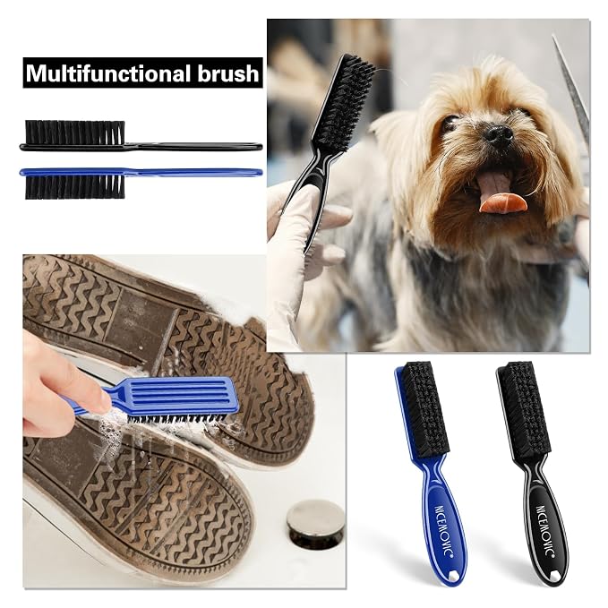 NICEMOVIC 10 Pcs Barber Clipper Cleaning Brush, Barber Accessories Supplies - Image 6