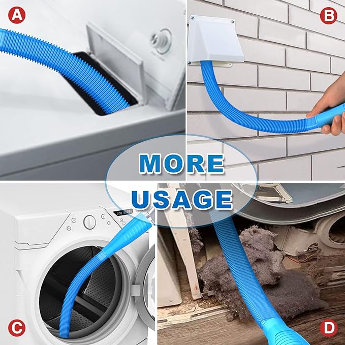 Sealegend 2 Pieces Dryer Vent Cleaner Kit and Flexible Dryer Lint Brush Vacuum - Image 2