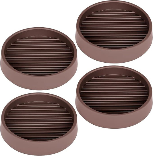 Non Slip Furniture Pads, 2.5” Round Rubber Caster Cups, Anti-Slip Gripper by VOCOMO