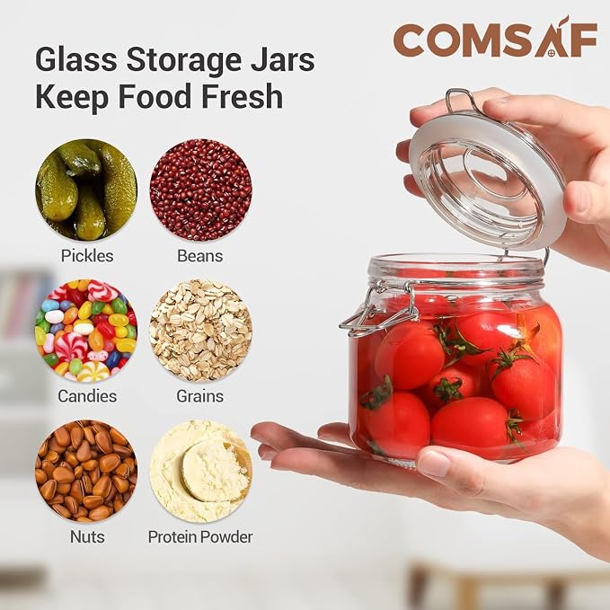 ComSaf 25oz Airtight Glass Canisters - Image 4