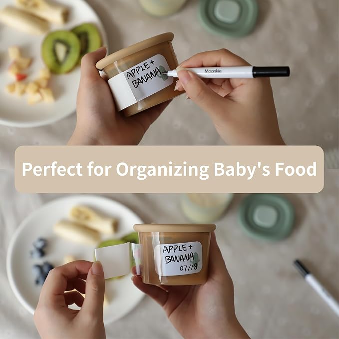 Moonkie Silicone Baby Food Containers | 4 oz Baby Food Storage Jars - Image 5