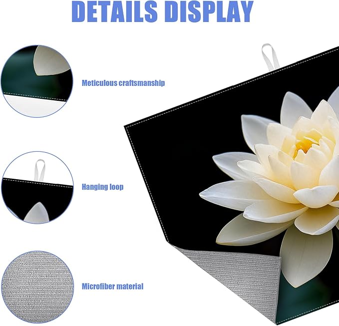 White Louts Flower Dish Drying Mat - Image 3