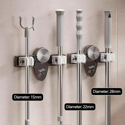 Atlodas Broom Holder Mop Hanger, No punching required Broom Hanger Organizer - Image 2