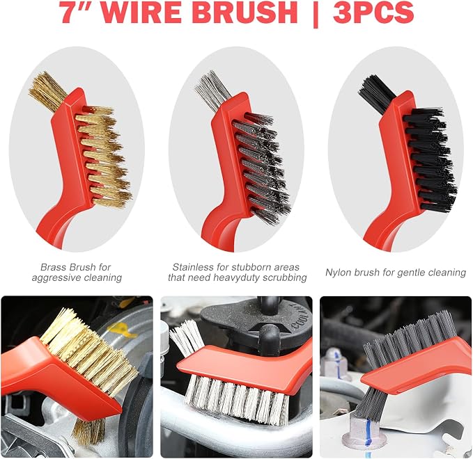 DNA Motoring 25pcs Car Detailing Brush Set, Car Detailing Kit, Interior Kit - Image 2