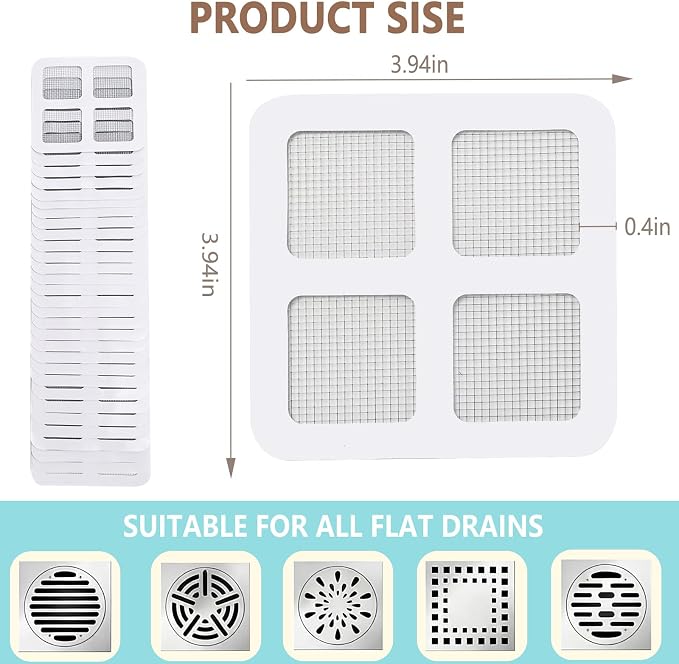 Shower Drain Hair Catcher 4 Inch, Shower Drain Cover - Image 2
