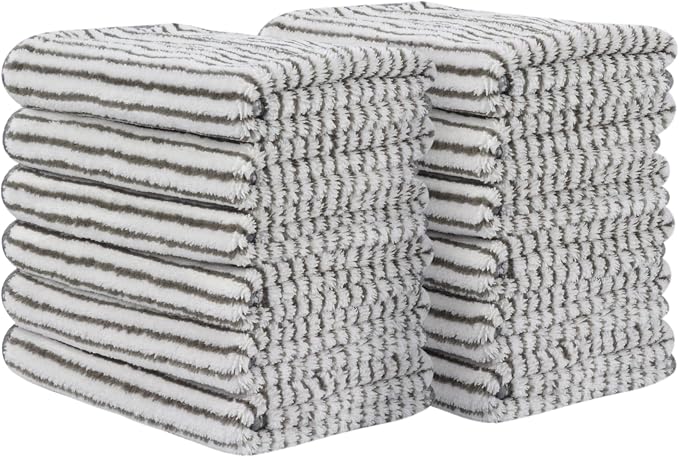 SINLAND Microfiber Face Cloths Highly Absorbent Washcloths Soft Feel Fingertip by SINLAND