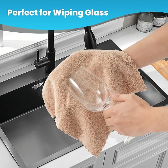 12 Pack Cleaning Cloth, Ultra Soft Absorbent Quick Drying Microfiber Cleaning - Image 5