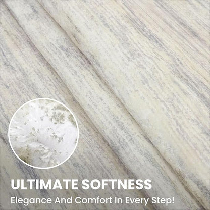 2x5 Modern Abstract Runner Rug for Hallway, Gray Beige Neutral Multi Super Soft Hallways Decor Kitchen Rugs with Non-Slip, Non-Shedding Washable Rug for Entryway Bedroom Laundry Indoor