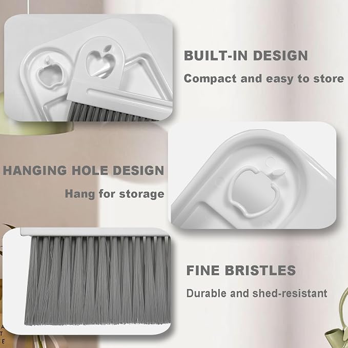 Mini Brush and Dustpan Set – Small Broom and Dustpan Set - Image 3