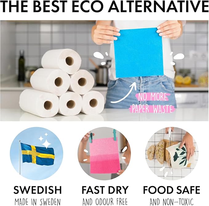 SUPERSCANDI 10 Pack Swedish Dishcloths - Image 6