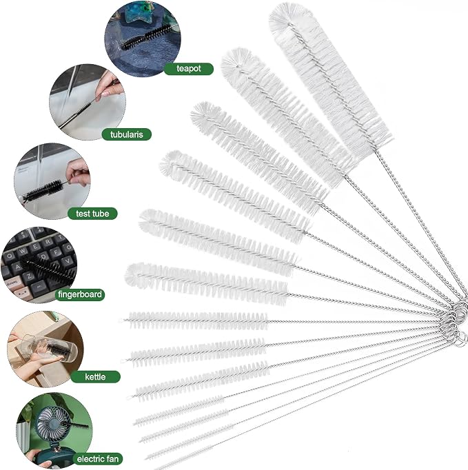 CiaraQ Bottle Cleaning Brushes, 8 Inch Nylon Tube Brush Set, Cleaner - Image 2