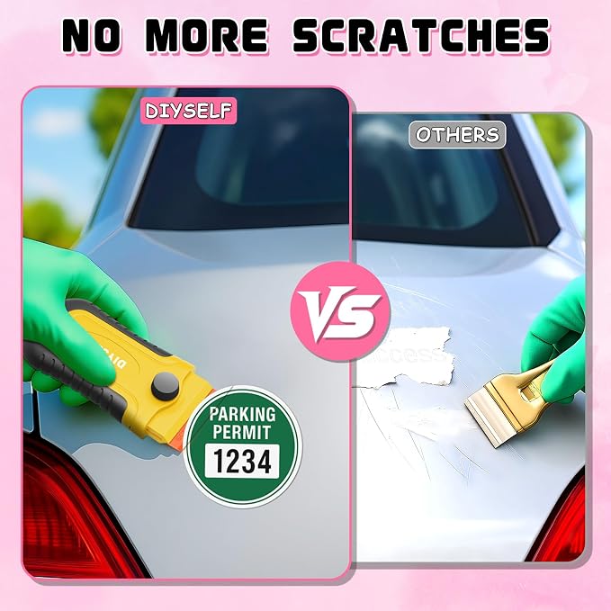 DIYSELF 2 Pcs Plastic Razor Blade Scraper - Image 3