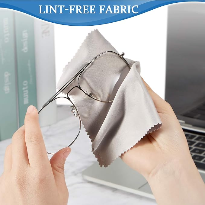 Frienda 100 Pieces Microfiber Cleaning Cloths 7 x 6 Inch Screen Microfiber - Image 5