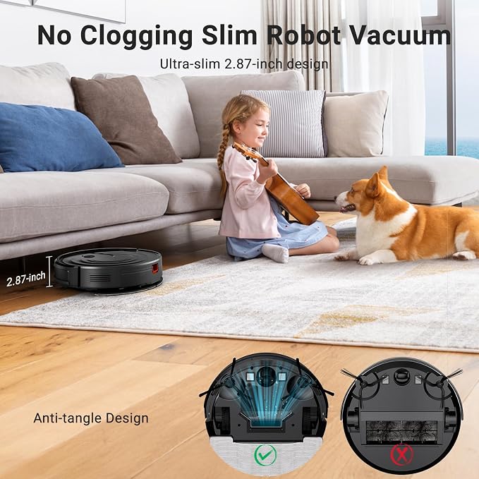 Robot Vacuum and Mop Combo, Robotic Vacuum Cleaner 5000Pa Strong Suction 130 - Image 4