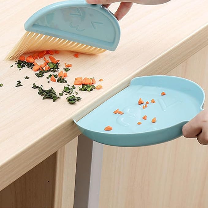 Broom with Dustpan Combo Set, Mini Lightweight Compact Dust Pan and Brush Set - Image 4