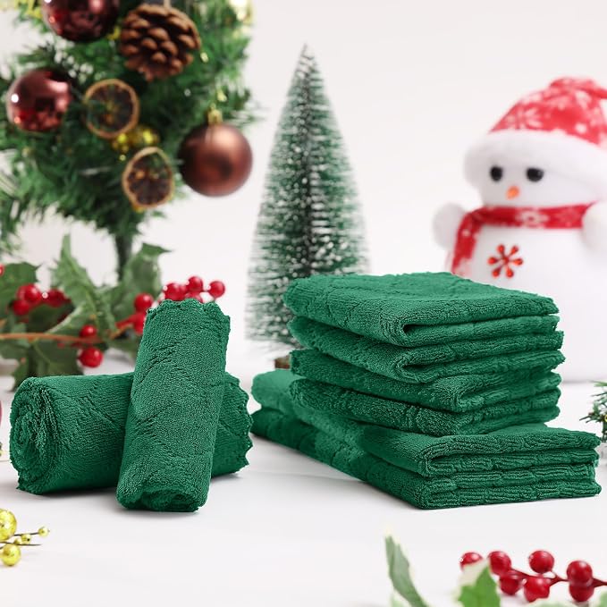Homaxy 12 Pack Dish Towels for Kitchen, Super Soft and Absorbent Coral Velvet - Image 3