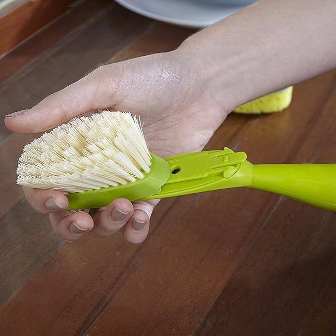 Full Circle Suds Up, Soap Dispensing Dish Brush, Tough Plant-Fiber Bristles & - Image 7