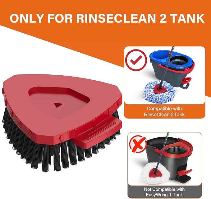 2 Pack Upgraded Spin Mop Replace Scrub Mop Brush Compatible - Image 2