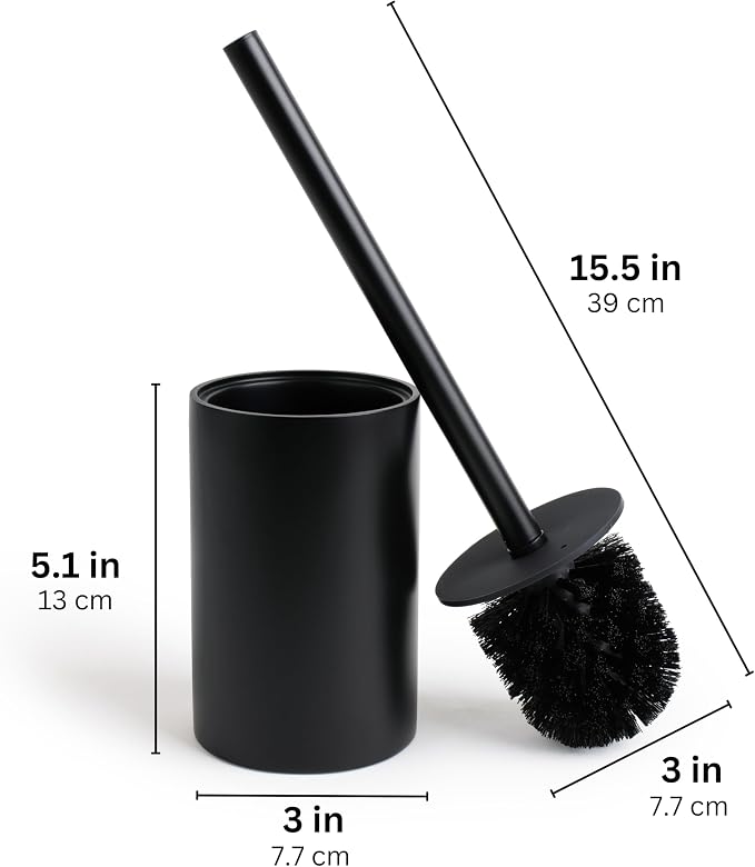 Matte Black Toilet Bowl Brush for Bathroom - Image 5